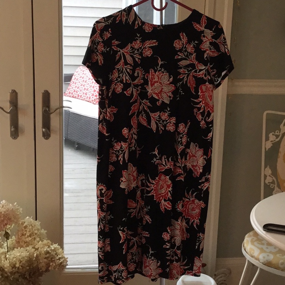 J.jill pleated short sleeved dress